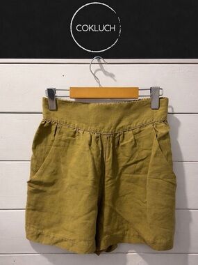 High-Waisted Mustard Shorts – Cokluch – XS